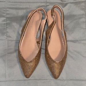 Madden Girl Gold Metallic Flats Elegant Design